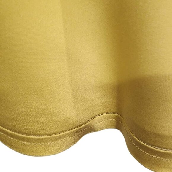 Escada Blouse Top Women Small Yellow Satin Feel Half Flutter Sleeve Casual Party - Picture 6 of 12